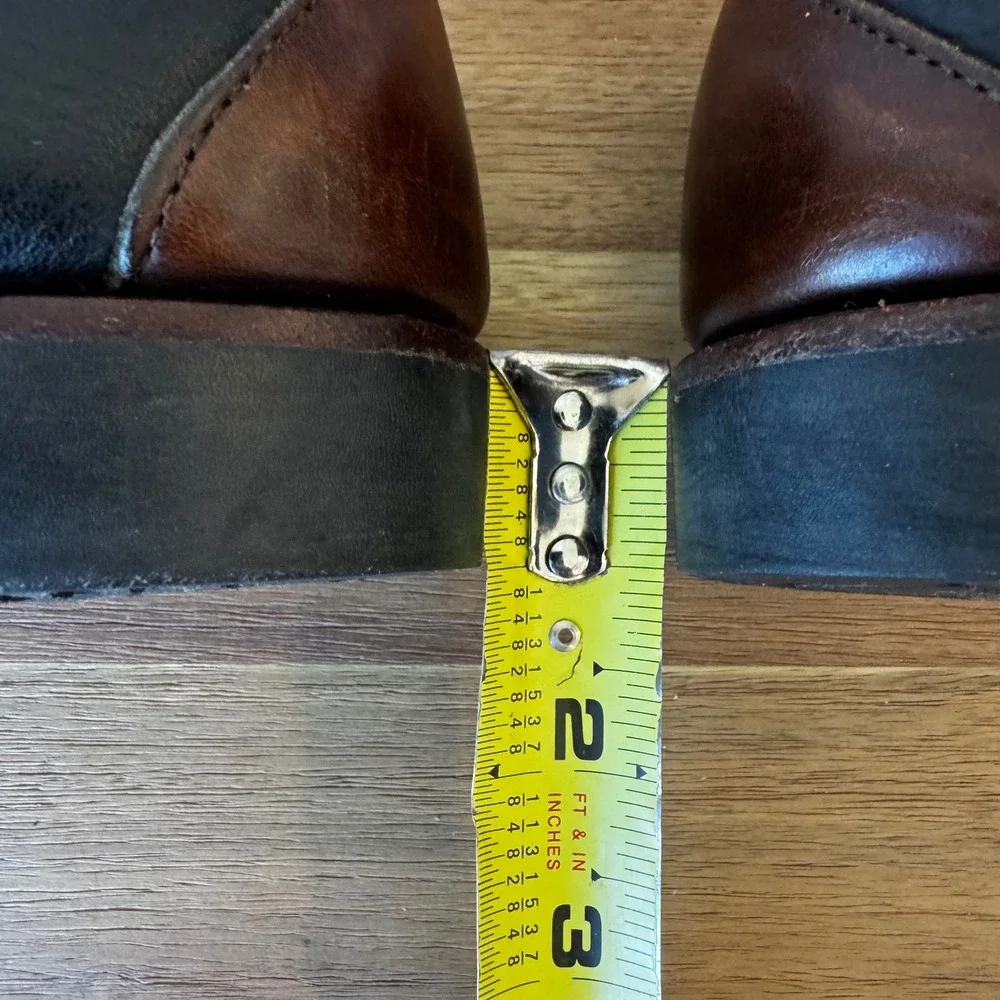 Allen‎ Edmonds Nashua Men 10.5 D Brown Black Leather Kiltie Tassel Loafers 42250